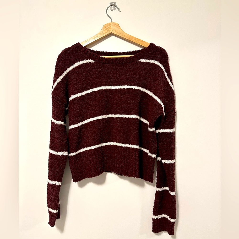 LIKE NEW CHENILLE STRIPED SWEATER